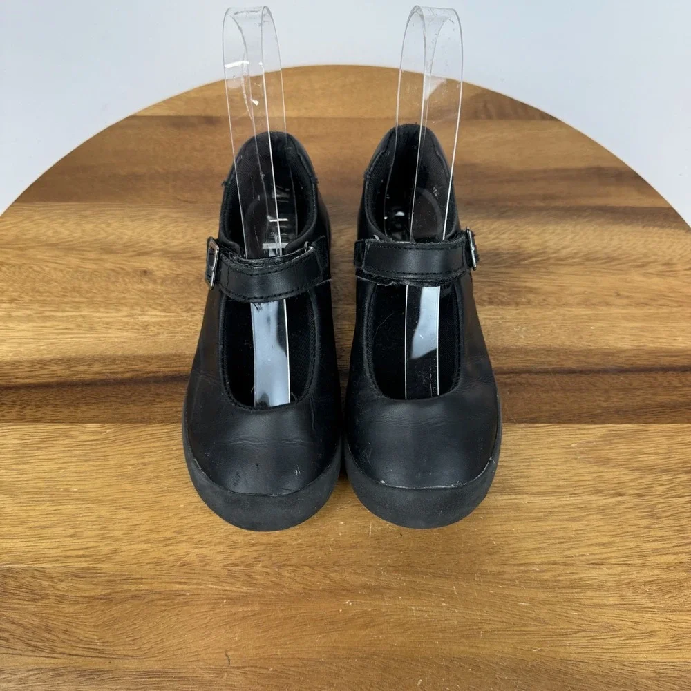 Little Kids Stride Rite‎ Ainsley Black Leather Mary Jane Flats Shoes Size 11 C